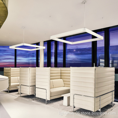 Suspended LED Pendant Linear Light Fixtures: 36W-48W, White/Black, 600mm-1200mm Length